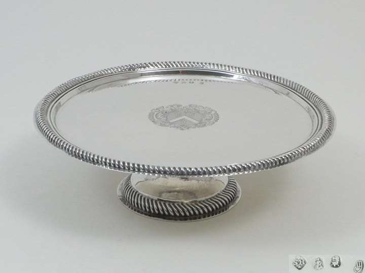 Antique Silver Queen Anne round Tazza